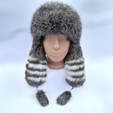 Жіноча шапка-вушанка з натурального хутра крою зимушка 346 фото