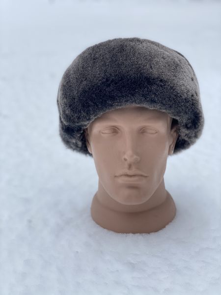 Чоловіча шапка вушанка з натурального хутра овчини. Краматорка 151 фото