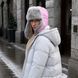 Жіноча зимова шапка вушанка з натурального хутра кролика тепла хутряна шапка рожева 561 фото 5